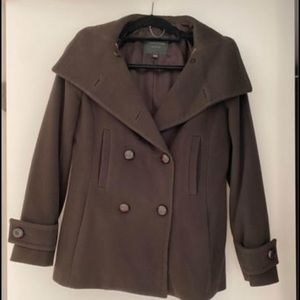 Aritzia T. Babaton Chocolate Brown Howell Wool Coat